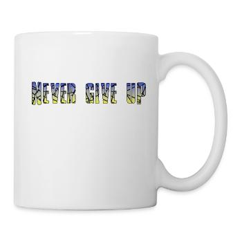 never give up - Mug - white - Right