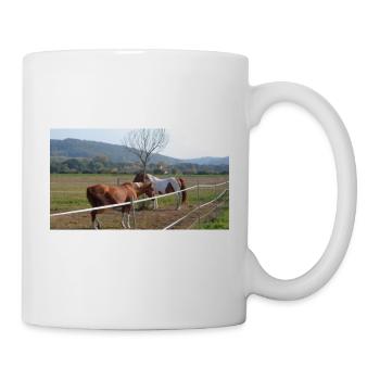 Chevaux - Mug blanc - blanc - Droite