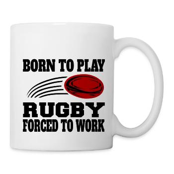 Rugby Geschenk Rugbyspieler Rugbytrainer Rugbyteam - Tasse - Weiß - Rechts