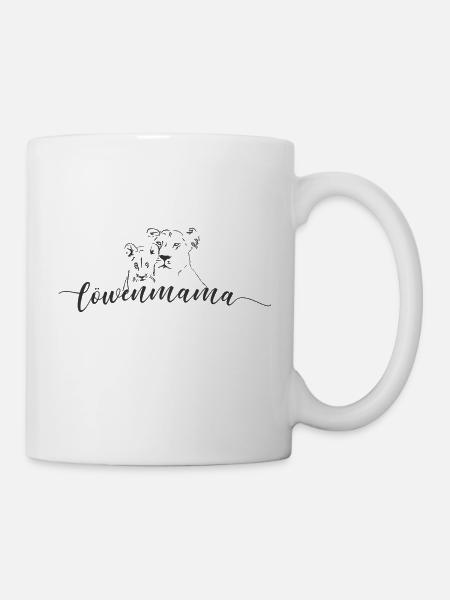Löwenmama - Tasse - Weiß