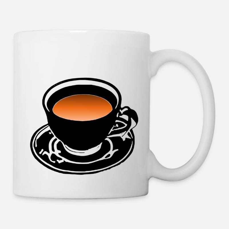 Coffee Tea Cup Japan Japanese Cafe Caffeine 13b - Mug - white
