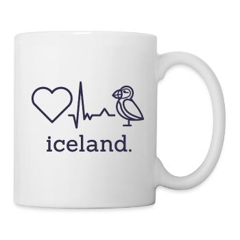 Papageitaucher Island Urlaub Reykjavík Puffin - Tasse - Weiß - Rechts