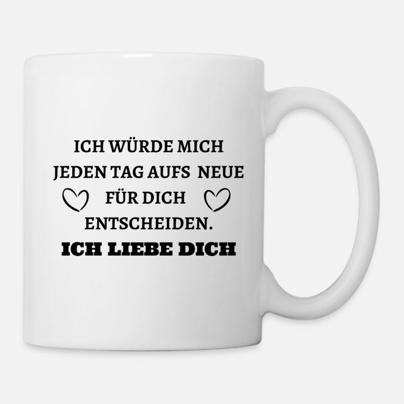 Lieblingsmensch ich liebe dich Geschenkidee - Tasse - Weiß