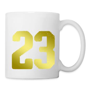 23 Maillot numéro - Mug blanc - blanc - Droite