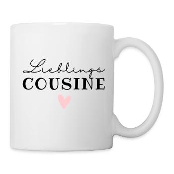Lieblingscousine / beste Cousine / Cousinenliebe - Tasse - Weiß - Rechts