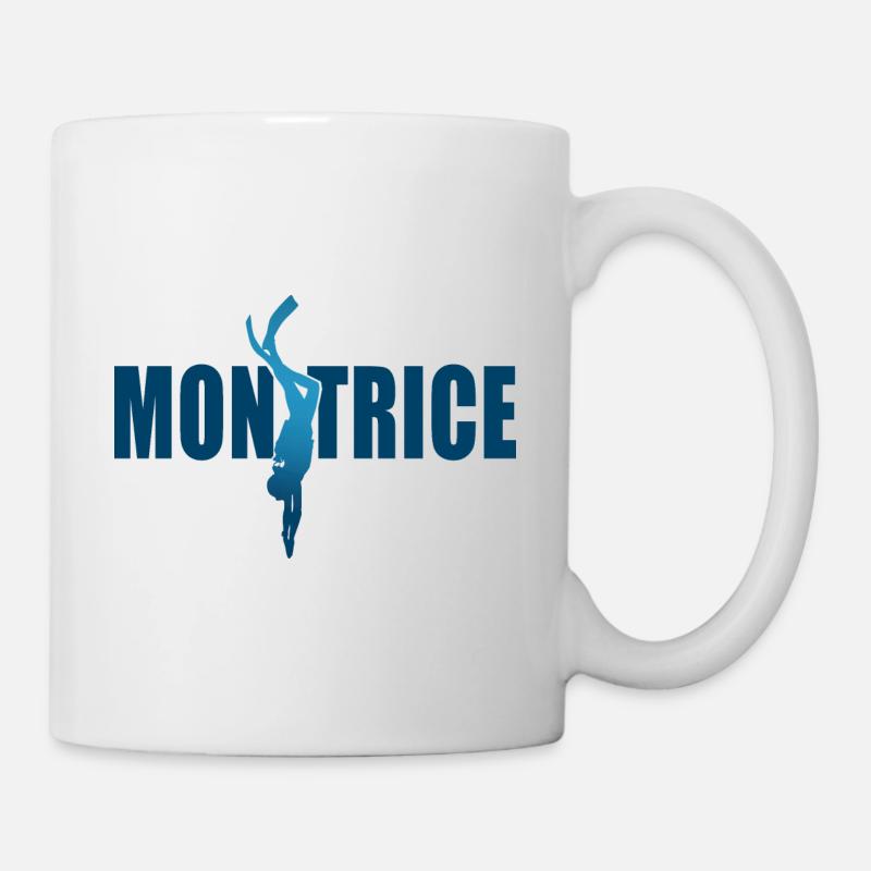 monitrice plongée sous marine coach plongeuse - Mug blanc - blanc