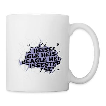 lieblingshund bullterrier hund statement witzig - Tasse - Weiß - Rechts