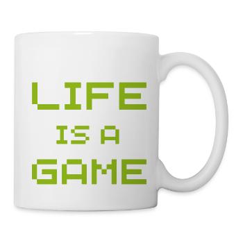 LIFE IS A GAME GAMING SPRUCH - Tasse - Weiß - Rechts