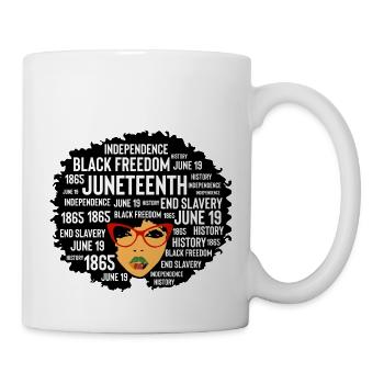BLACK history month design - Mug blanc - blanc - Droite