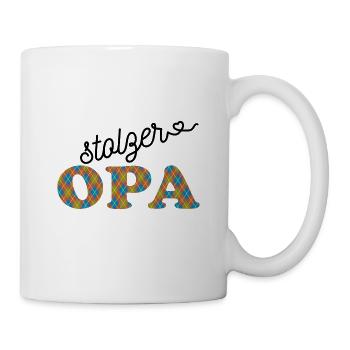Stolzer Opa Rauten Muster - Tasse - Weiß - Rechts