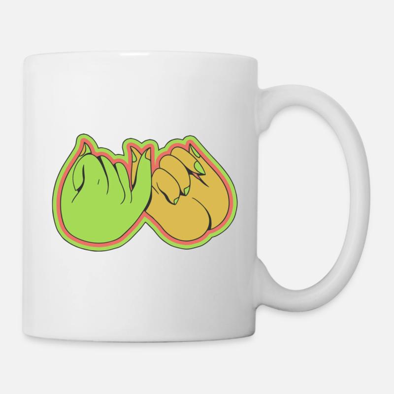 confiance petit doigt - Mug blanc - blanc