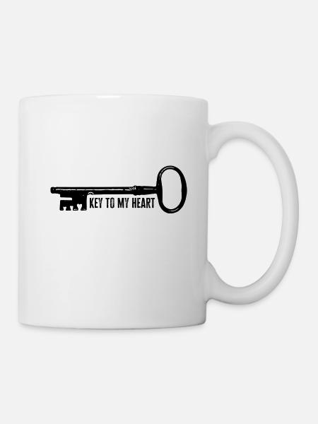 key to my heart - Tasse - Weiß