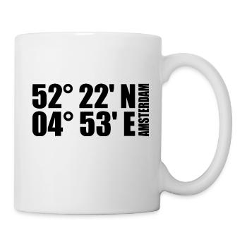 Amsterdam coordinates - Mug - white - Right