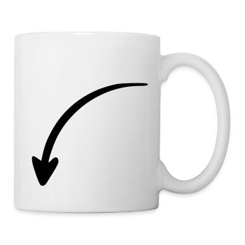 Arrow drawing sketch black - Mug - white - Right