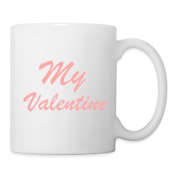 My Valentine Design in rosa - Tasse - Weiß - Rechts
