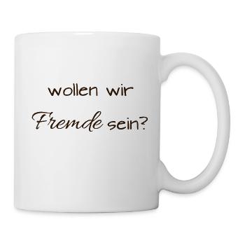 Voulons-nous être des étrangers? - Mug blanc - blanc - Droite