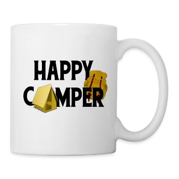 Happy Camper - la tente et le sac à dos vous rendent heureux! - Mug blanc - blanc - Droite