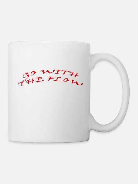 Go with the flow - Tasse - Weiß