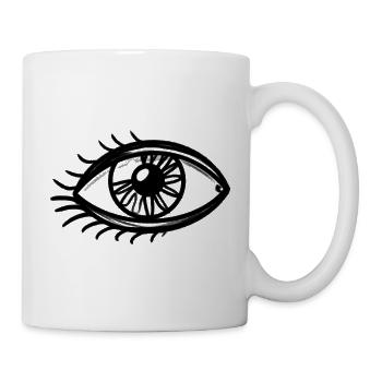 Hand drawn Eye - Tasse - Weiß - Rechts