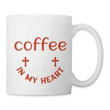 KAFFEE IN MEINER HAND JESUS IN MEINEM HERZEN - Tasse - Weiß - Rechts