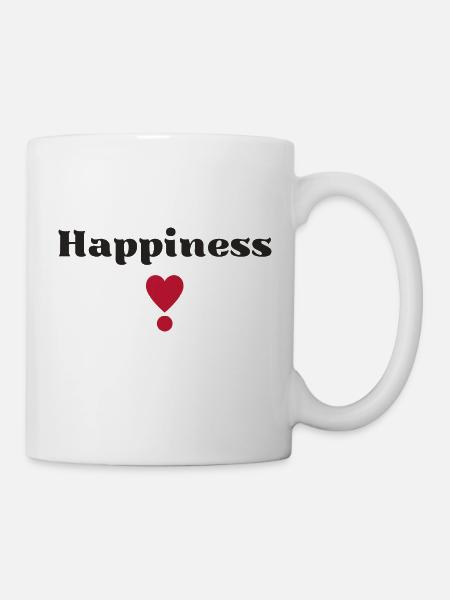 Happiness - Mug - white