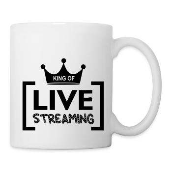 KING OF LIVE STREAM Streamer - Tasse - Weiß - Rechts