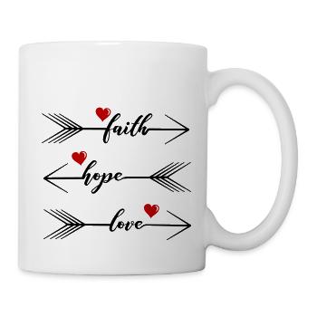 Faith Hope Love - Mug - white - Right