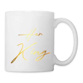 Her King His Queen Couple Gold - Tasse - Weiß - Rechts