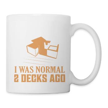 I was normal 2 decks ago Funny TCG Trading Cards - Mug - white - Right