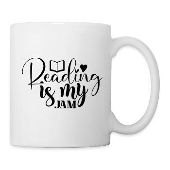 Reading is my Jam - Tasse - Weiß - Rechts