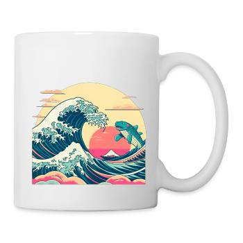 Requin Vague - Mug blanc - blanc - Droite