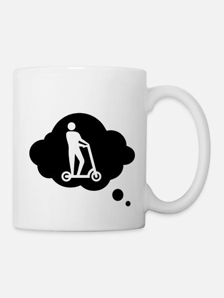 E-Scooter E-Roller Scooter - Tasse - Weiß