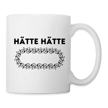 Hätte Hätte Fahrradkette | Lustiges Design - Tasse - Weiß - Rechts