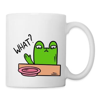 Drôle de grenouille, crapaud - Mug blanc - blanc - Droite