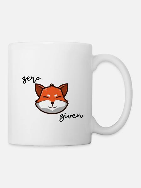 Zero Fox given - Tasse - Weiß