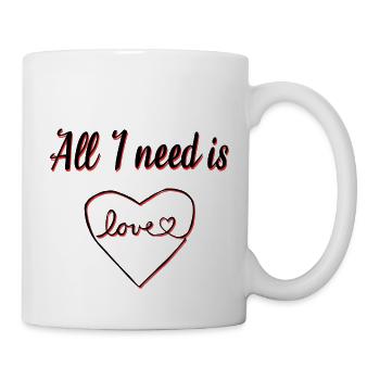 besoin d'amour cadeau femme/fille - Mug blanc - blanc - Droite