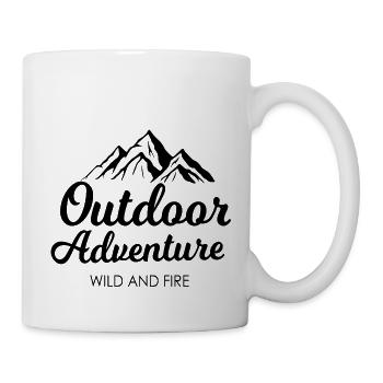 Adventure Travel Hiking Mountain - Tasse - Weiß - Rechts