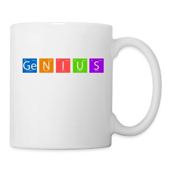Genius Chemie Spruch | Geschenk für Intelligente - Tasse - Weiß - Rechts