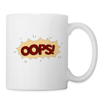 OOPS red - Tasse - Weiß - Rechts