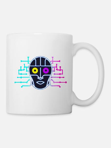Neon Robot - Intelligence Artificielle - Cyborg - Mug blanc - blanc