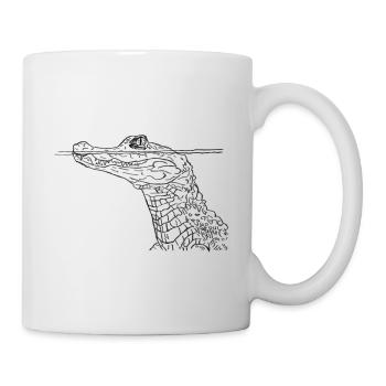 Crocodile black - Mug - white - Right