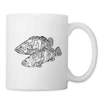 Mérou noir - Mug blanc - blanc - Droite