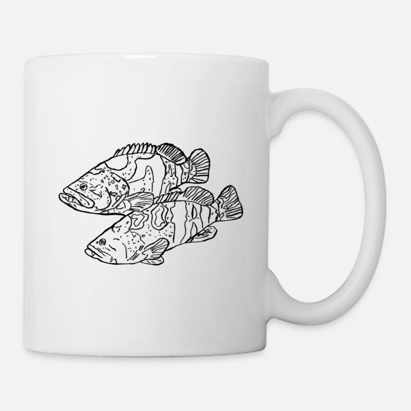 Grouper black - Mug - white