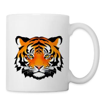 Comic Tiger Mignon Drôle Cool Dessin animé 18 - Mug blanc - blanc - Droite