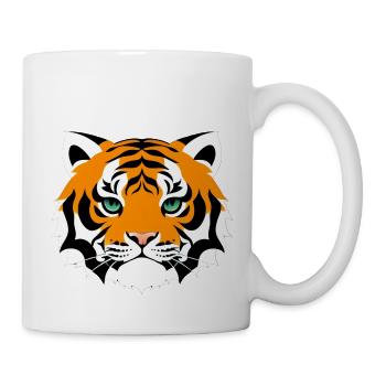 Comic Tiger Mignon Drôle Cool Dessin animé 22 - Mug blanc - blanc - Droite