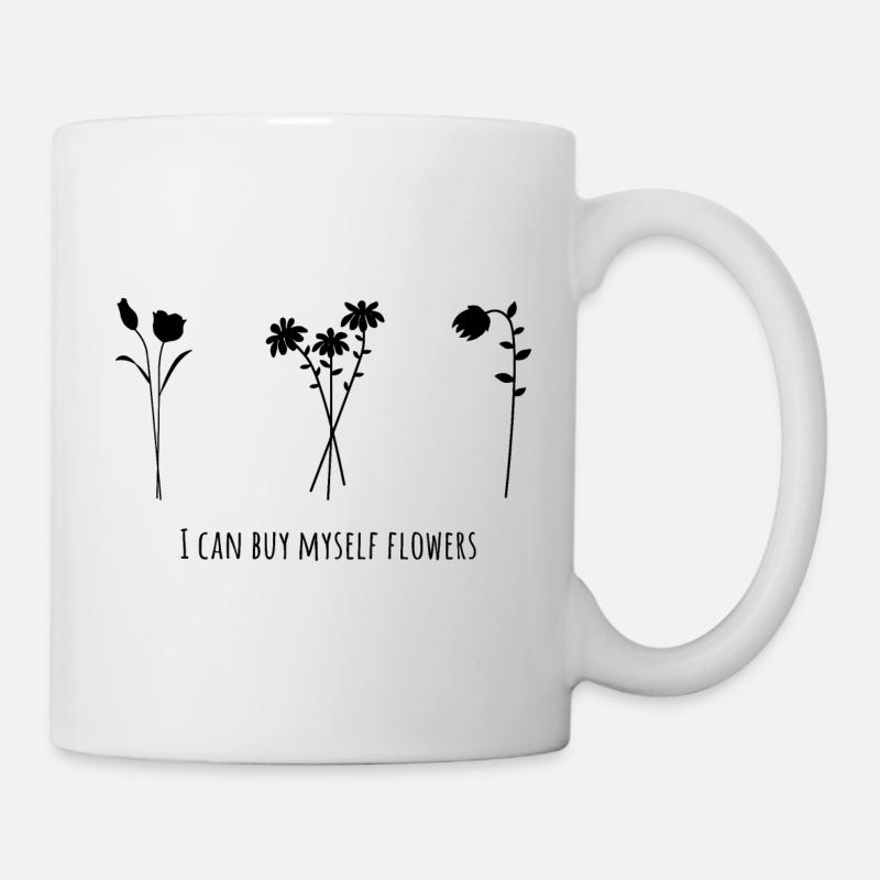 Acheter des fleurs Illustration de chemise - Mug blanc - blanc