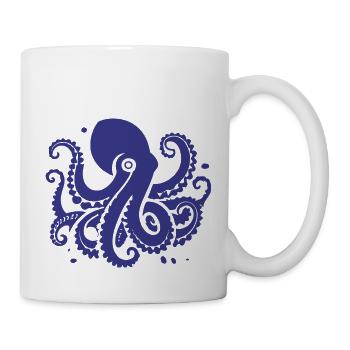 Oktopus in blau - Tasse - Weiß - Rechts