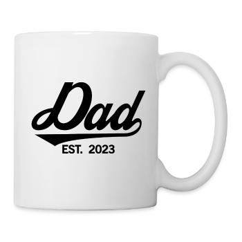 2023, Dad To Be, Schwangerschaftsankündigung - Tasse - Weiß - Rechts