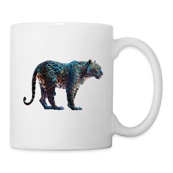 Leopard, Farbenfroh, Jungle - Tasse - Weiß - Rechts