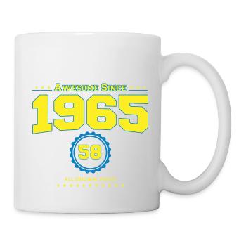 Awesome 1965 Shirt für Männer Frauen 58 Jahre alt 58. - Tasse - Weiß - Rechts